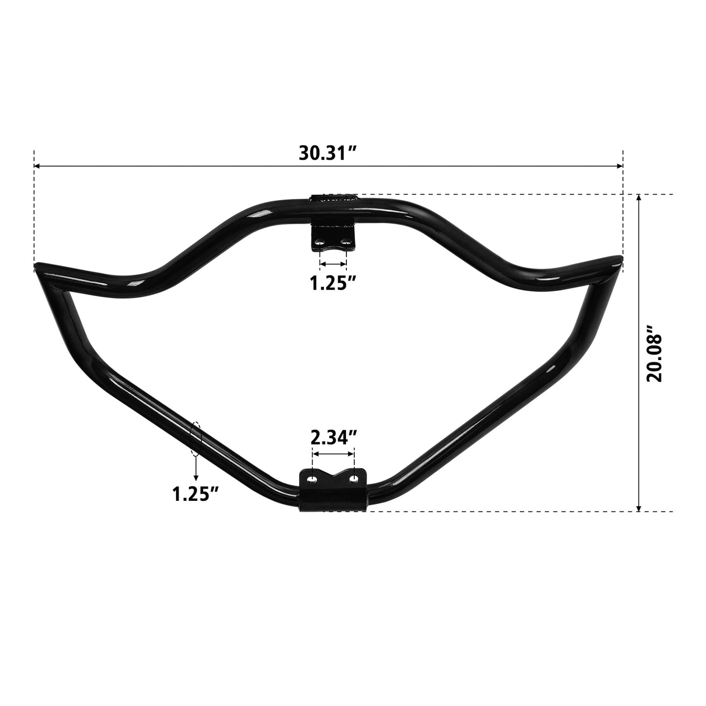 Mustache Engine Guard Crash Bar for Harley Sportster (2004 - 2022) Vivid Black