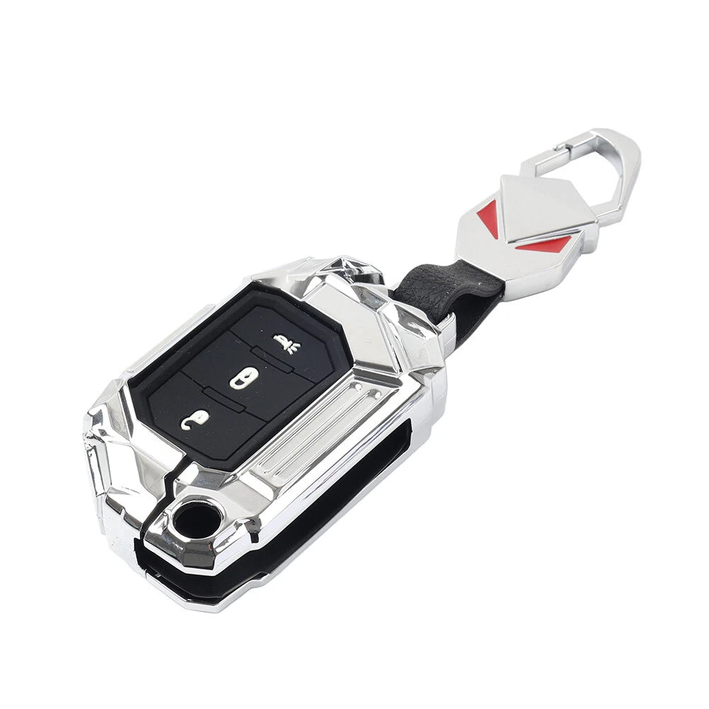 Silver Keyless Remote Key Fob Cover for Jeep Gladiator (2020-2024)