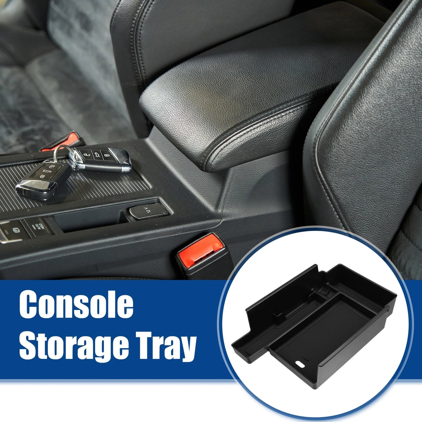 4 x Black Front Center Console Organizer Tray for Nissan Pathfinder (2013-2023)