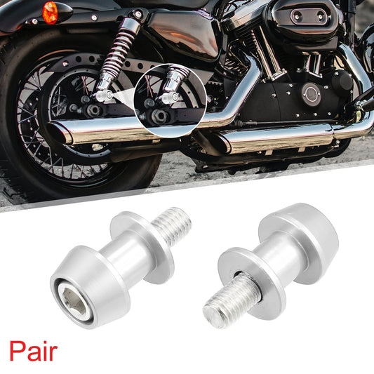 Pair M10x1.5 Silver Tone Swing Arm Spools Sliders for Kawasaki