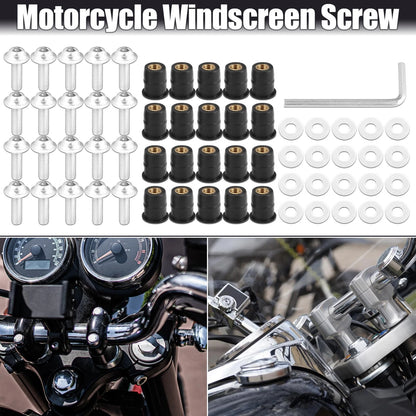 Screws 20pcs M5 5mm Windscreen Screws Silver Tone for Make Model