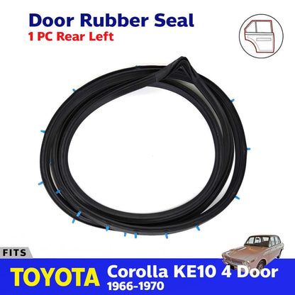 Door Rubber Weatherstrip Rear LH Fits Toyota Corolla KE10 4D Sedan 1966-70 D06