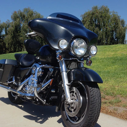 2 x 4.5" Fog Light Trim Ring for Harley Dyna (2010–2010)
