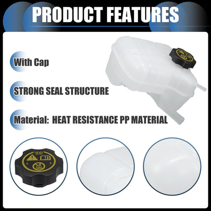 1 Set Coolant Expansion Overflow Tank w/ Cap for Buick Regal (2011–2017)