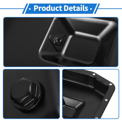 Engine Oil Pan for Ford F-150 1994-2003 - 1 x No.265813 Iron Black