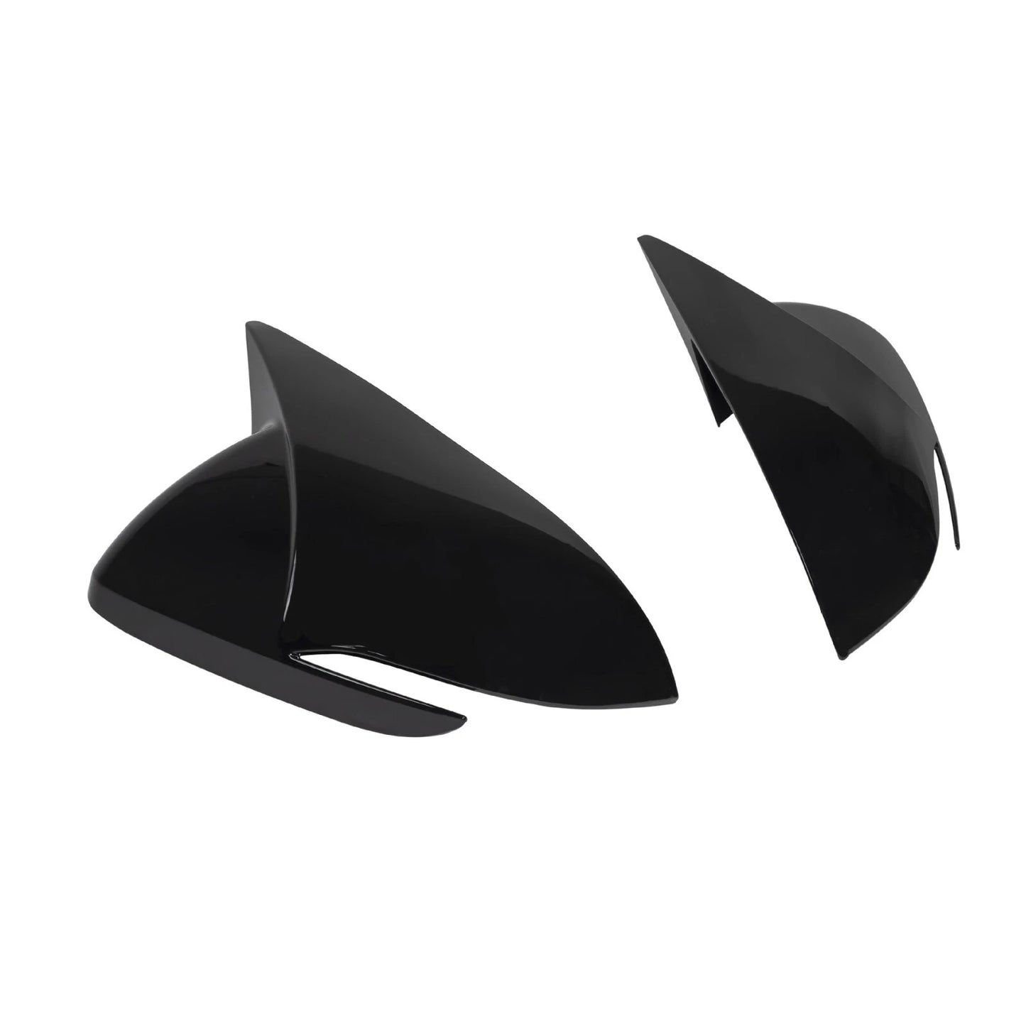 ABS Black Ox Horn Rearview Mirror Lid Cover Trim for Hyundai Elantra (2017-2020)