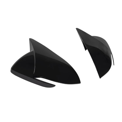 ABS Black Ox Horn Rearview Mirror Lid Cover Trim for Hyundai Elantra (2017-2020)