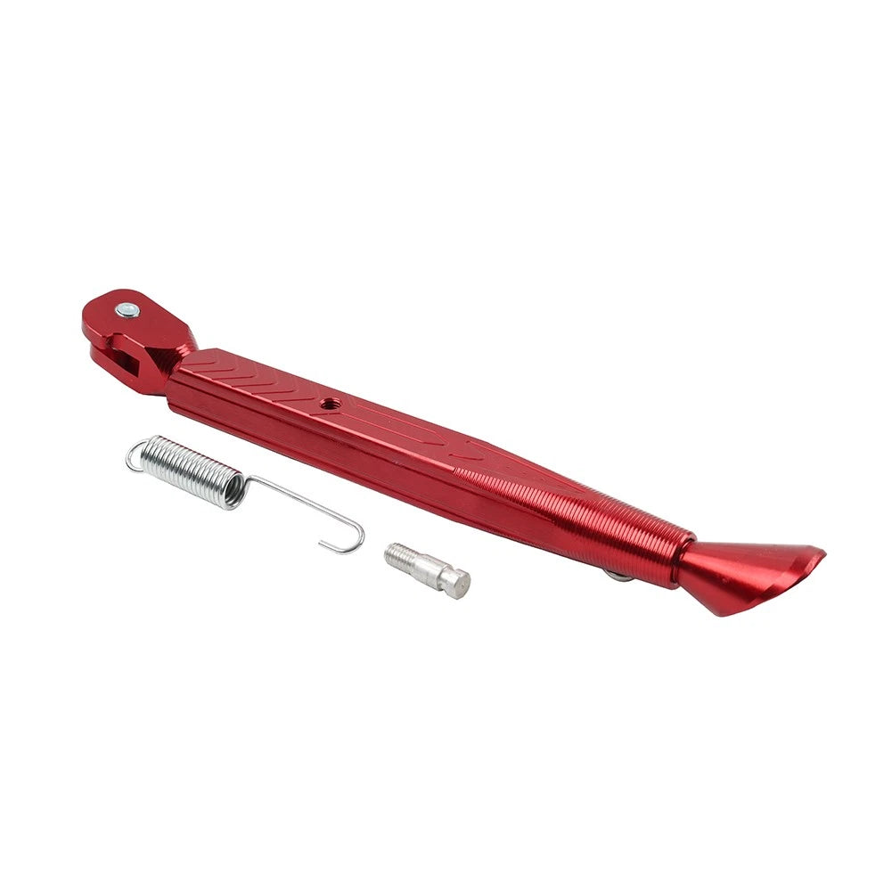 Aluminum Adjustable Kickstand Foot for Motorcycle Universal Side Stand Support Red
