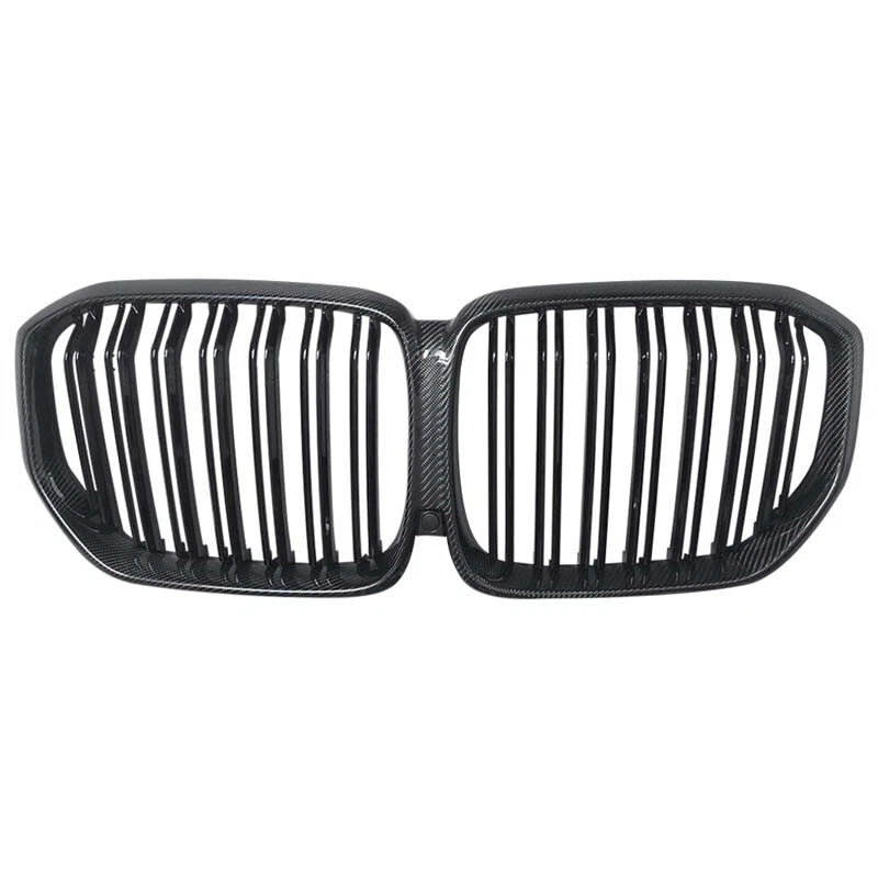 Real Carbon Fiber Front Bumper Grille Grill Cover for BMW X5 G05 2019-2021