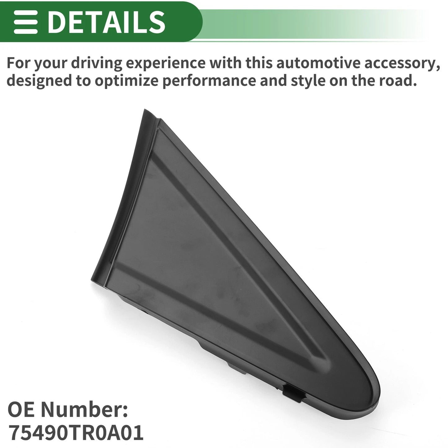 Front Right Side Door Pillar Window Trim for Honda Civic (2012-2015)