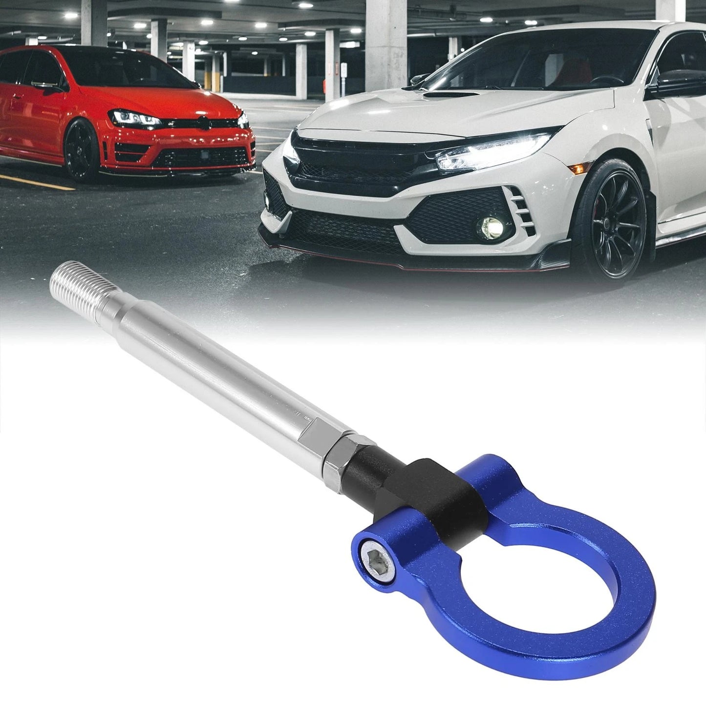 Blue Front Bumper Ring Eye Tow Hook Screw for Subaru Impreza WRX BRZ