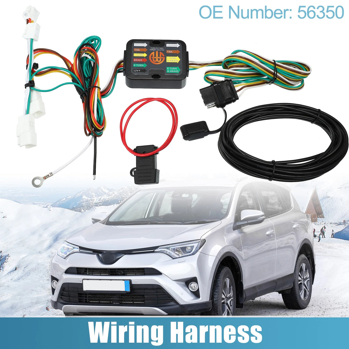 4-Pin Trailer Wiring Harness for Toyota Avalon, RAV4 (2013-2018)
