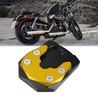 1 Set Kickstand Side Stand Pad Black Gold Tone for Yamaha YZF-R15