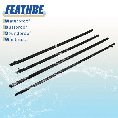 4pcs Weatherstrip Window Molding Trim for Honda Civic (2006-2011)