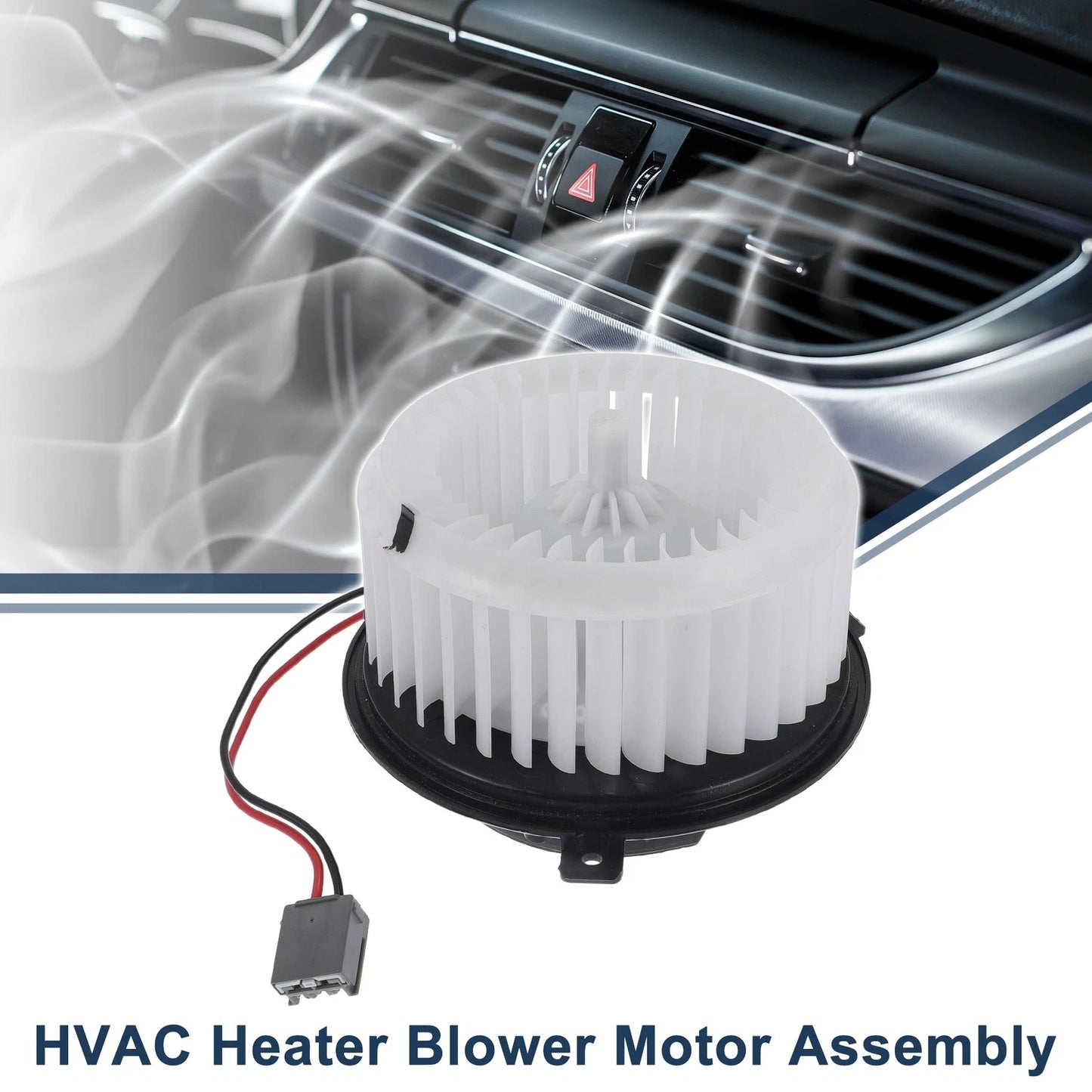 HVAC Blower Motor Assembly for Chevrolet Camaro Black White (2010-2015)