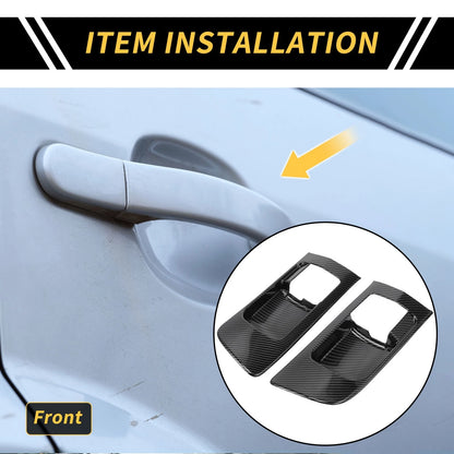 Set CF Pattern Front Door Handle Bowl Cover for Toyota Tundra (2014–2021)