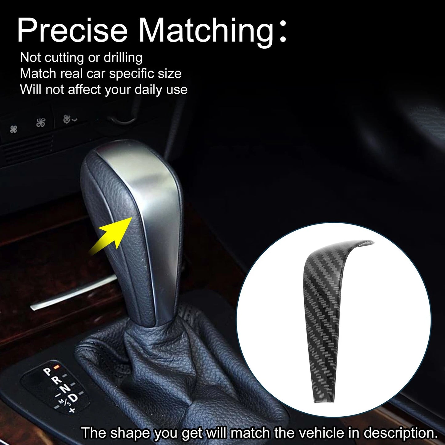 ABS Gear Shift Knob Cover Sticker for BMW 1 3 Series Z4 X1 E90 E92 E93 E87