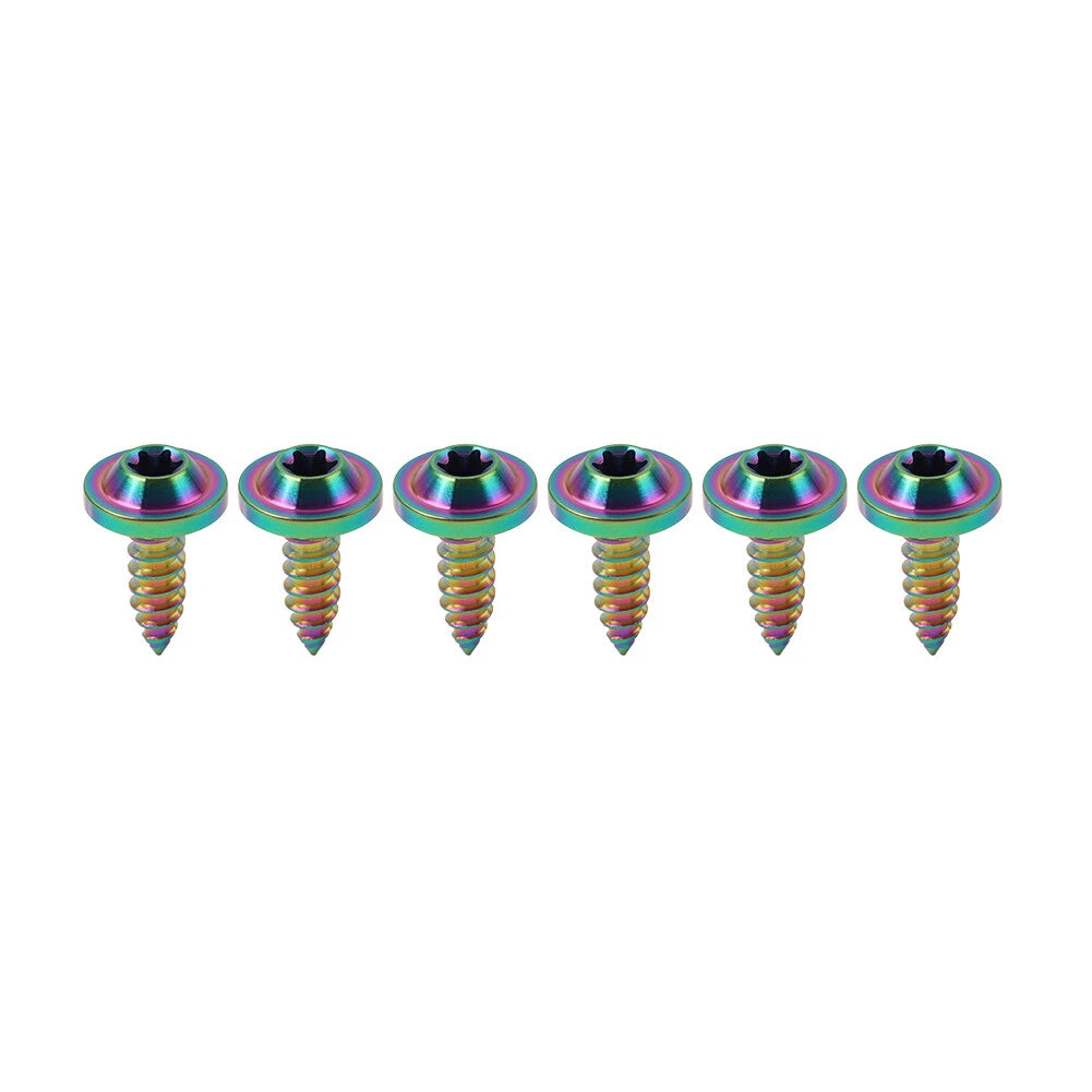 6 x M5x15mm Titanium Torx Head Self Tapping Screws Fasteners for Cars