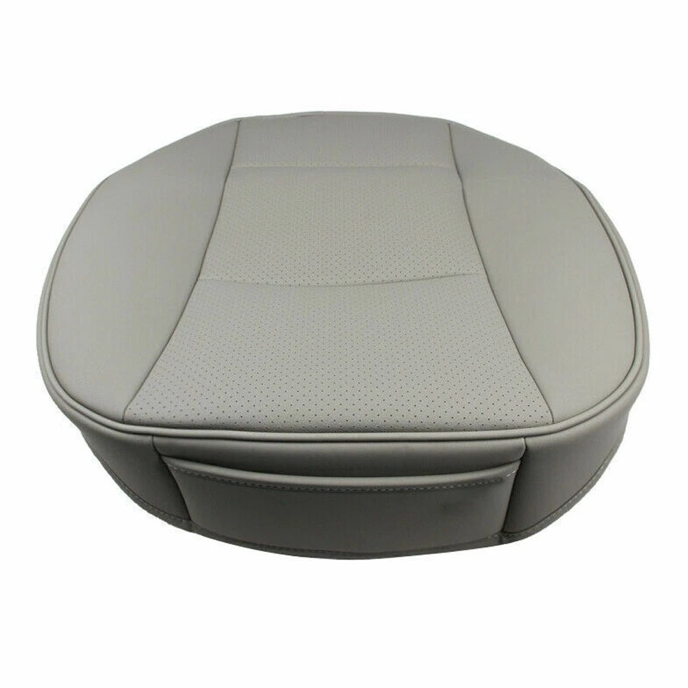 Gray Soft Front Seat Cover Pad Cushion for Car - PU Leather (Fits Various Models)