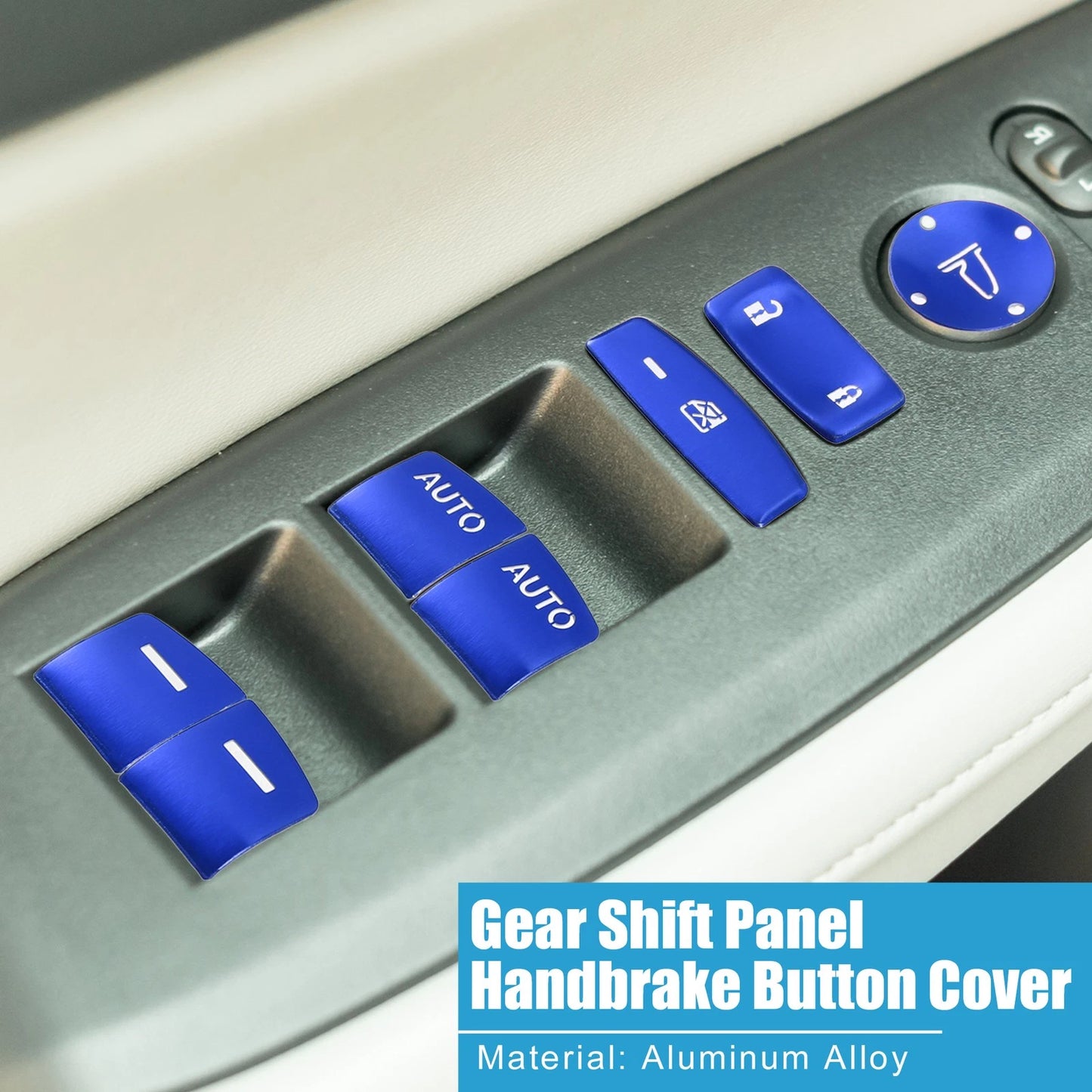 10 x Car Master Window Switch Button Covers for Honda Accord (2018-2022) Blue