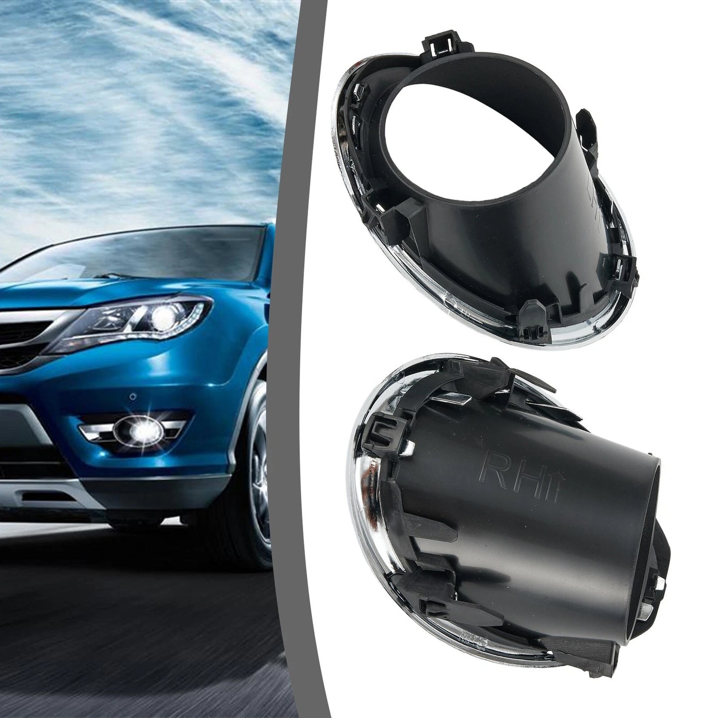 Left/Right Fog Light Lamp Cover Bezel Trim 2 x for Nissan Qashqai (2014–2017)