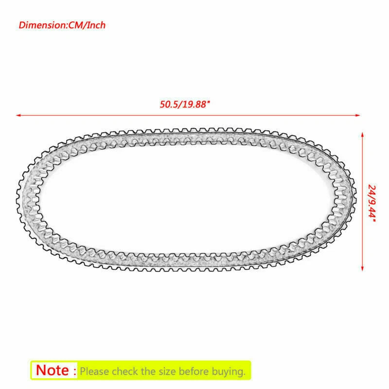 Timing Belt for Arctic Cat Bearcat 660 Wide Track (2000-2005)
