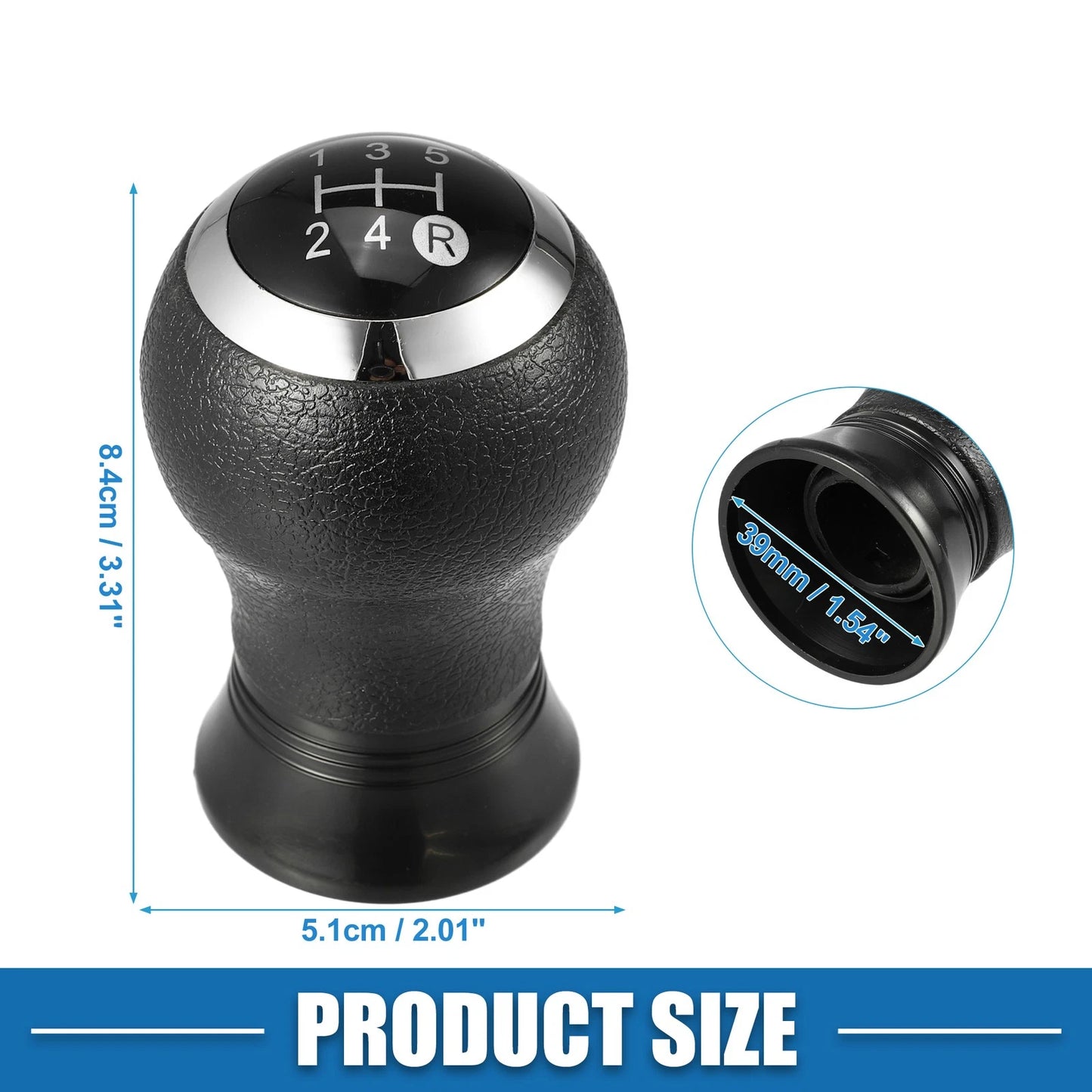 5 Speed Manual Shift Knob for Toyota Yaris (2005-2010) - Plastic Black