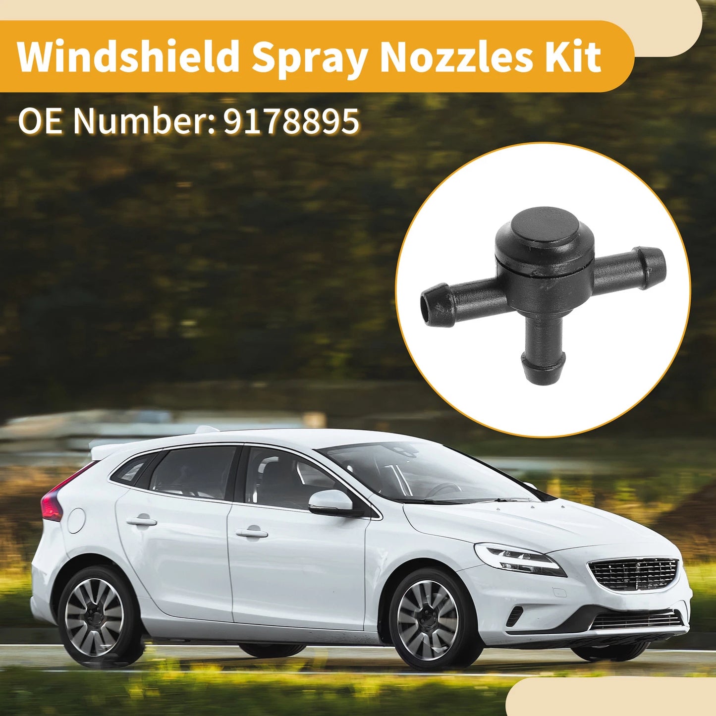 Windshield Washer Nozzle Kit for Volvo C30 (2008-2013)