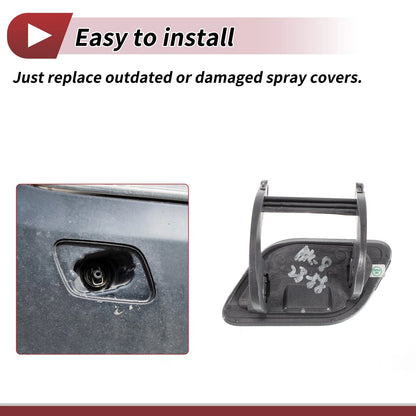 Front Right Washer Nozzle Cover Cap for BMW 740i Silver Tone