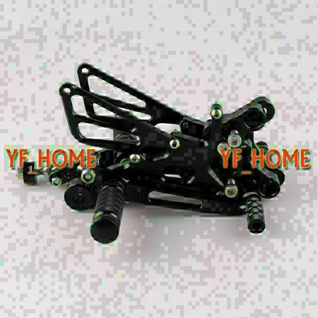 Adjustable Rearsets Foot Pegs for Yamaha YZF R6 2006-2010 (2 x Black)