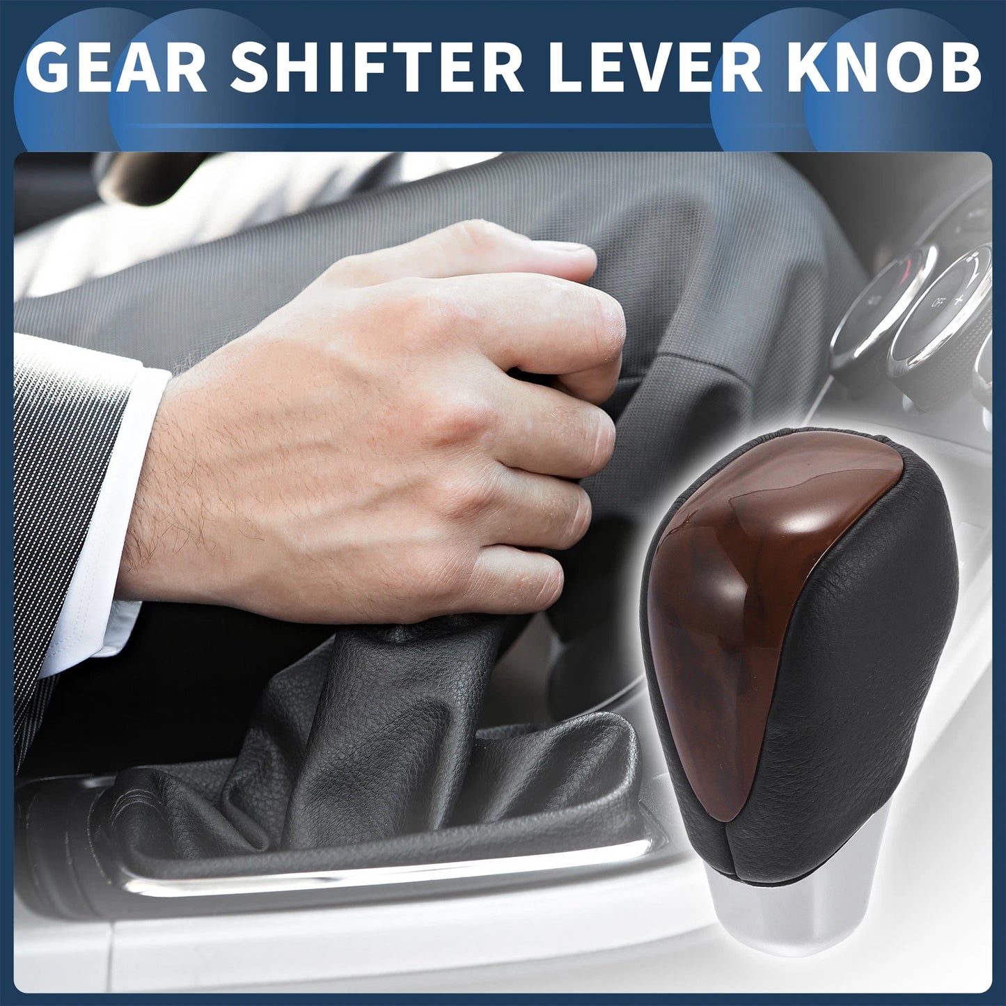 Faux Leather Gear Shifter Knob for Toyota Alphard 200 Series (2015-2023)