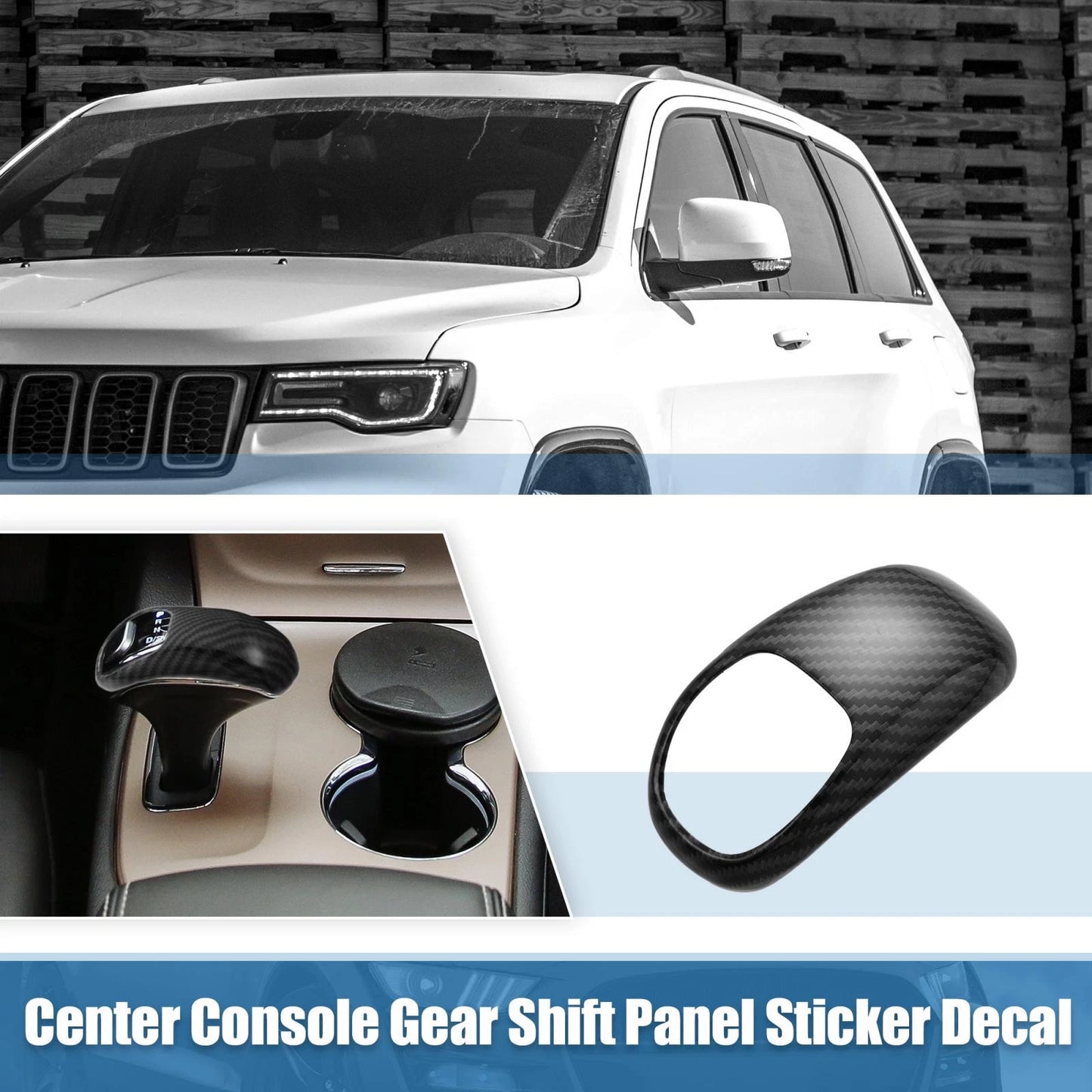 Gear Shift Knob Cover for Jeep Grand Cherokee (2014-2015) Black