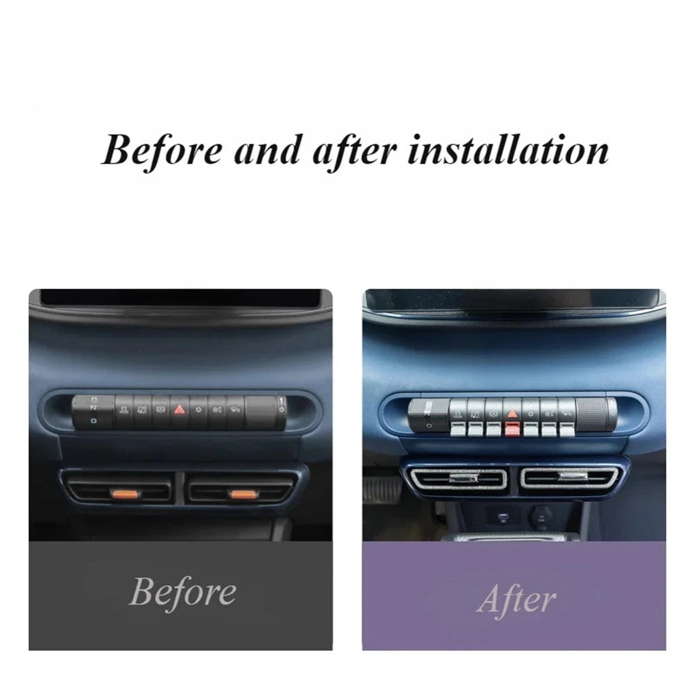 Air Conditioning Control Button Paddle Sticker Knob for BYD Dolphin (2021-2023)