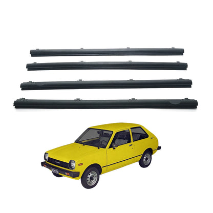 Rear Door Glass Weatherstrip Set for Toyota Starlet 5DR KP60 KP61 KP62 1978-1984