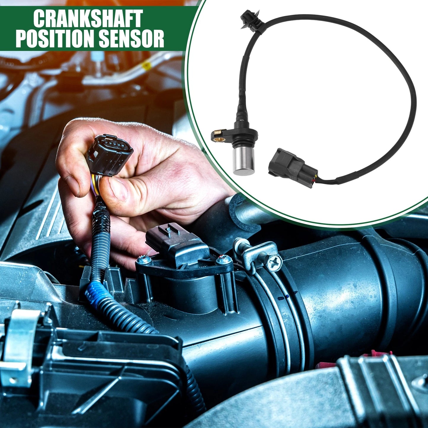Engine Crankshaft Position Sensor for Toyota Celica Corolla Matrix ABS Black
