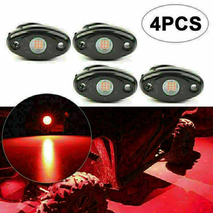 9W Red LED Rock Lights for JEEP Offroad Truck Underbody (2010-2023)