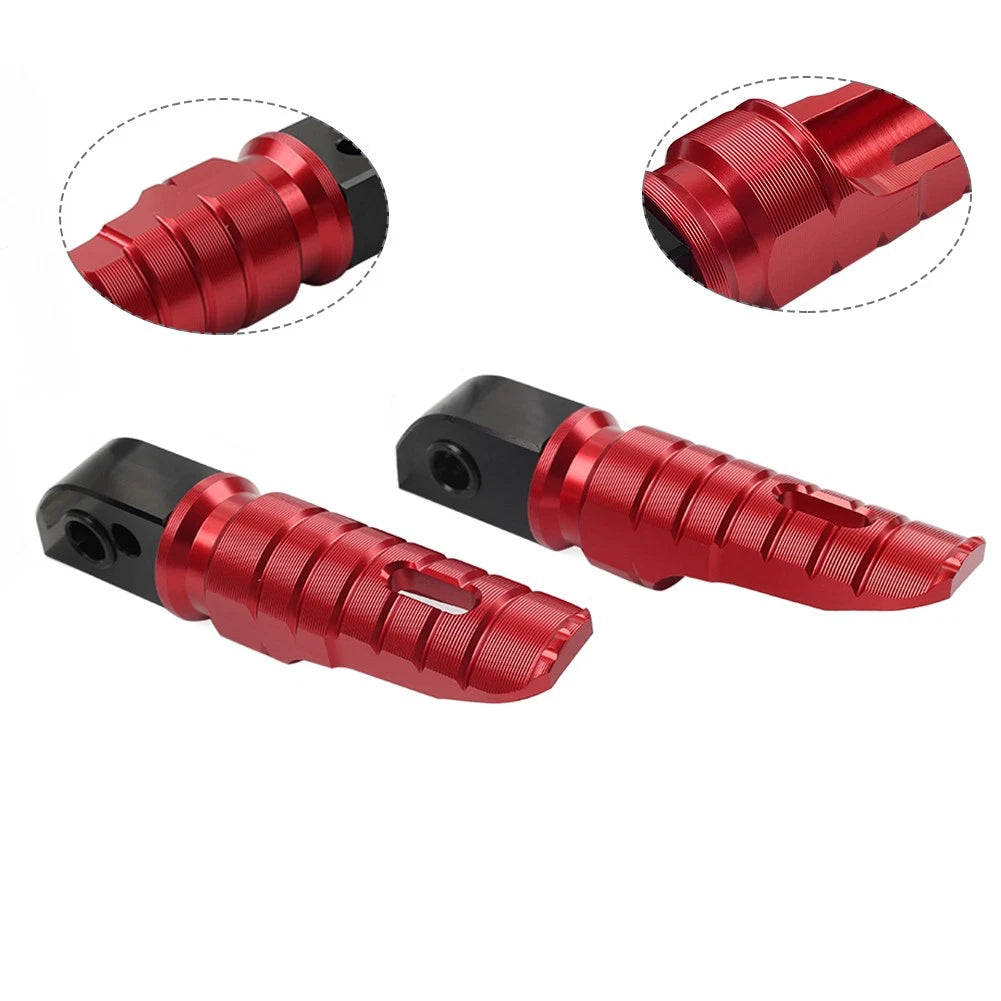Red Rear Passenger Foot Pegs for Trident 660, Street Triple 765 (2021-2024)