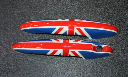 Pair Union Jack UK Flag Exterior Door Handle Cover Trim Fit for Mini Cooper R53