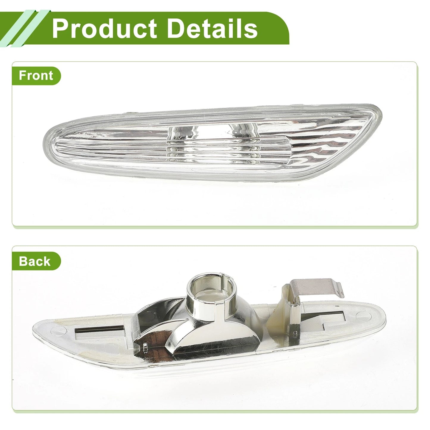 1 Pc Left Side Marker Light Cover for BMW 325i White (2002-2006)