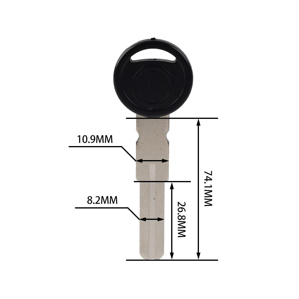 Black Replacement Blade Uncut Blank Key for Ducati Monster 1100, Scrambler 1100