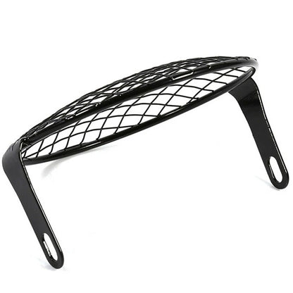 6.5" Headlight Mesh Grill Guard for Universal Motorcycle - Black Light Cover