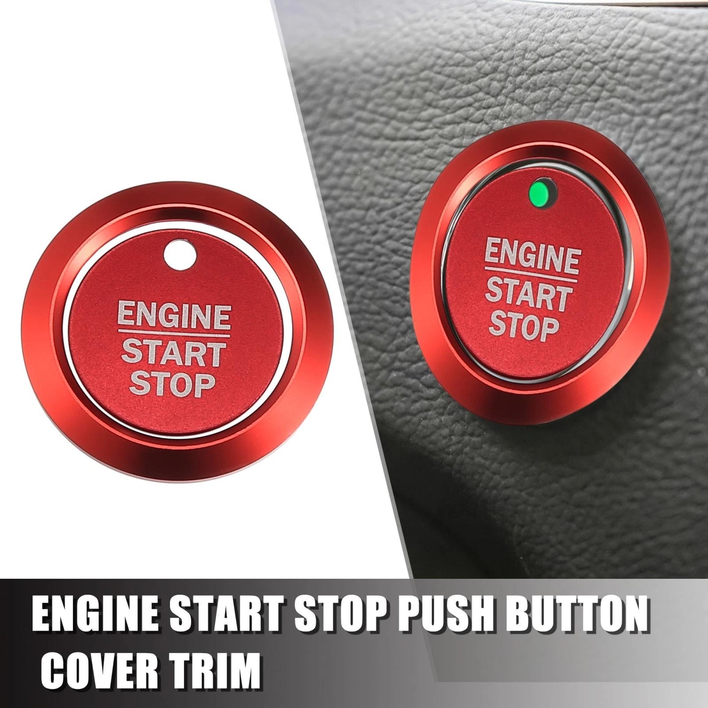 Engine Start Stop Button Cover Kit for Ford F-150 (2016-2021) - Red