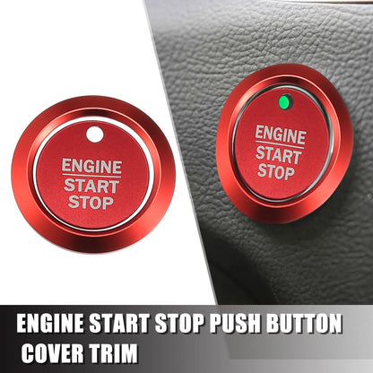 Engine Start Stop Button Cover Kit for Ford F-150 (2016-2021) - Red