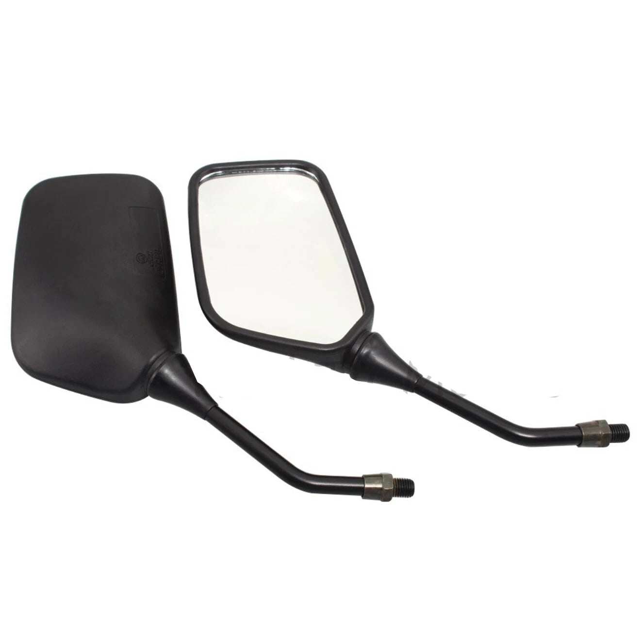 10mm Motorcycle Rearview Mirrors Black for Honda Suzuki Kawasaki