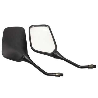 10mm Motorcycle Rearview Mirrors Black for Honda Suzuki Kawasaki