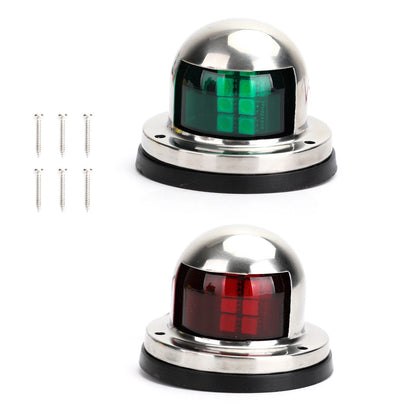 2 x Navigation Lights for Boat 12V Stainless Steel