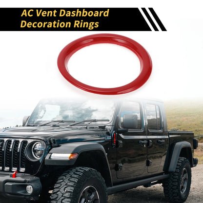 AC Vent Dashboard Decoration Rings for Jeep Wrangler JL JLU (2018-2020) - 4 Pcs