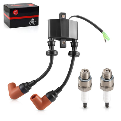 Ignition Coil w/ Spark Plug for Yamaha 4-Stroke Outboard 6-9.9HP 25"