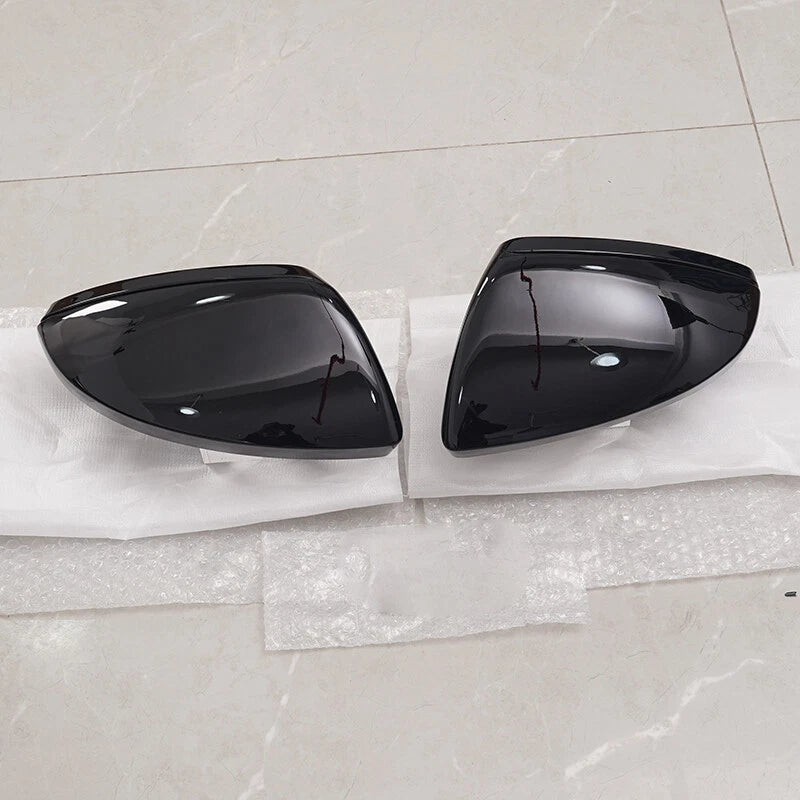 Rear Mirror Cover Case Shell 2 x for Audi A6 A7 A8 (2019-2021) Black