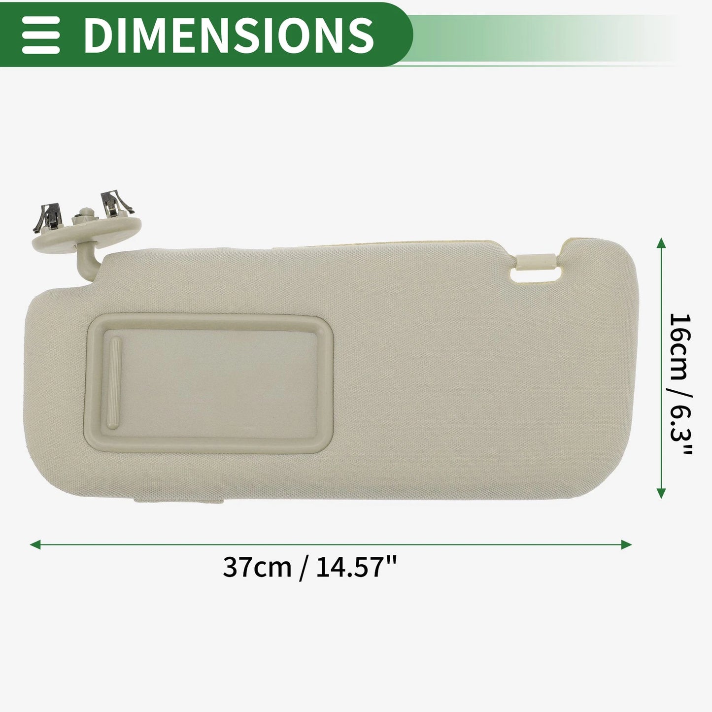 Left Car Sun Visor for Toyota Corolla (2011-2013) with Mirror